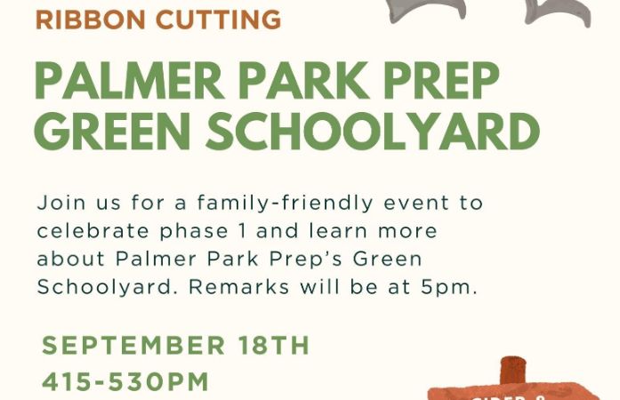Green Schoolyard Ribbon Cutting Thursday September 18 at 4:15pm